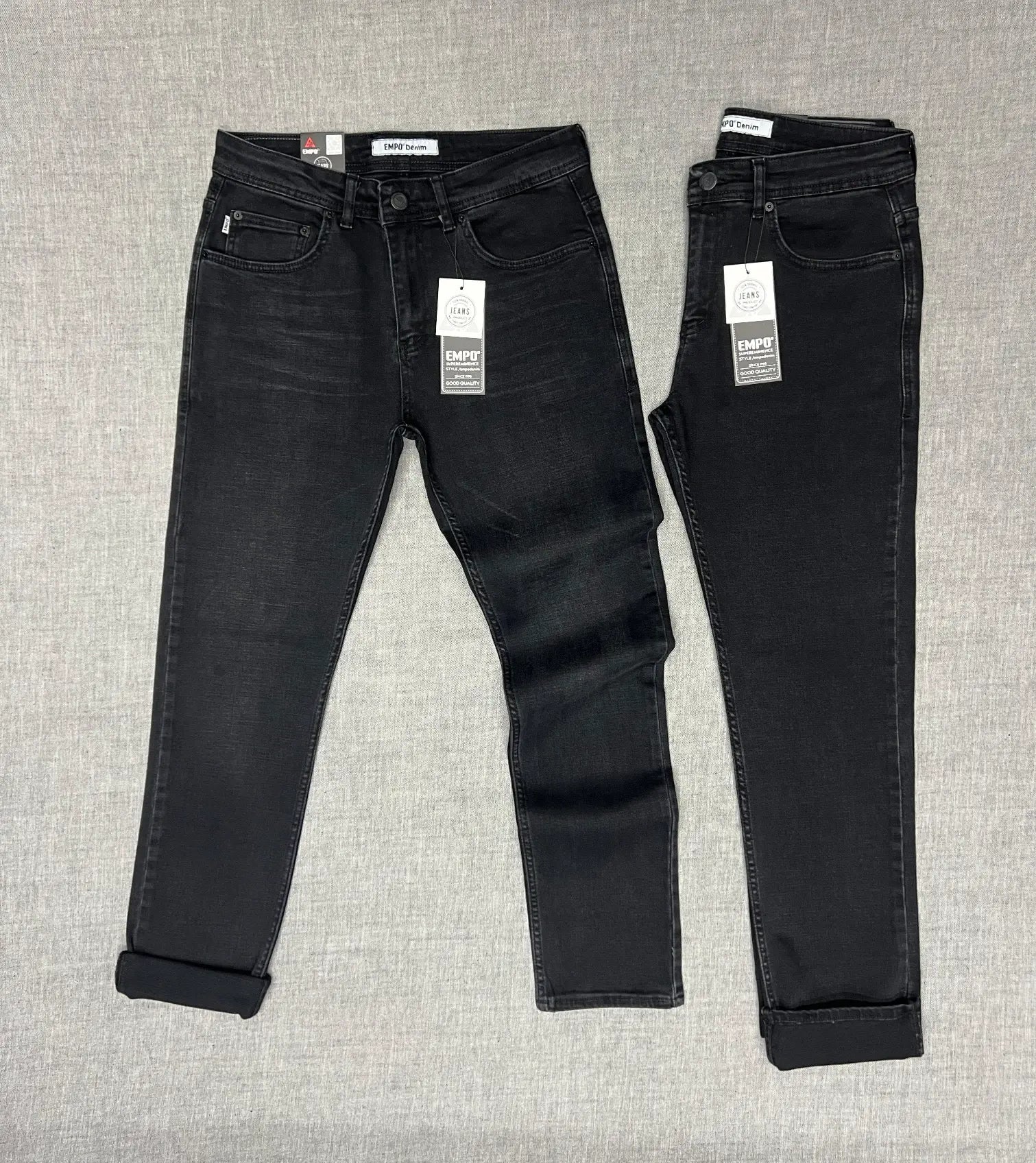 Infynite Premium Black Denim Jeans – Slim Tapered Fit