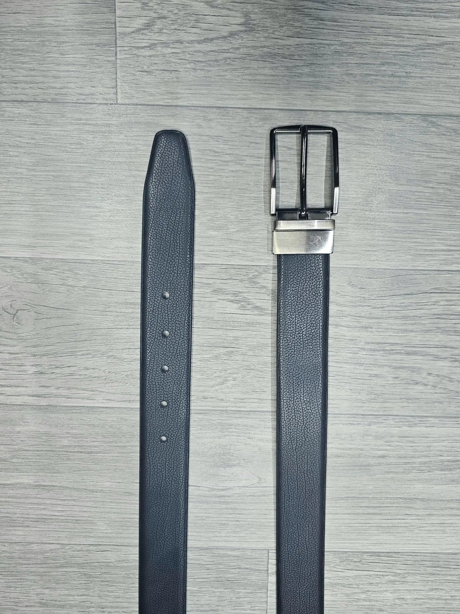 Infynite Classic Pin Buckle Leather Belt – Jet Black - Infynite