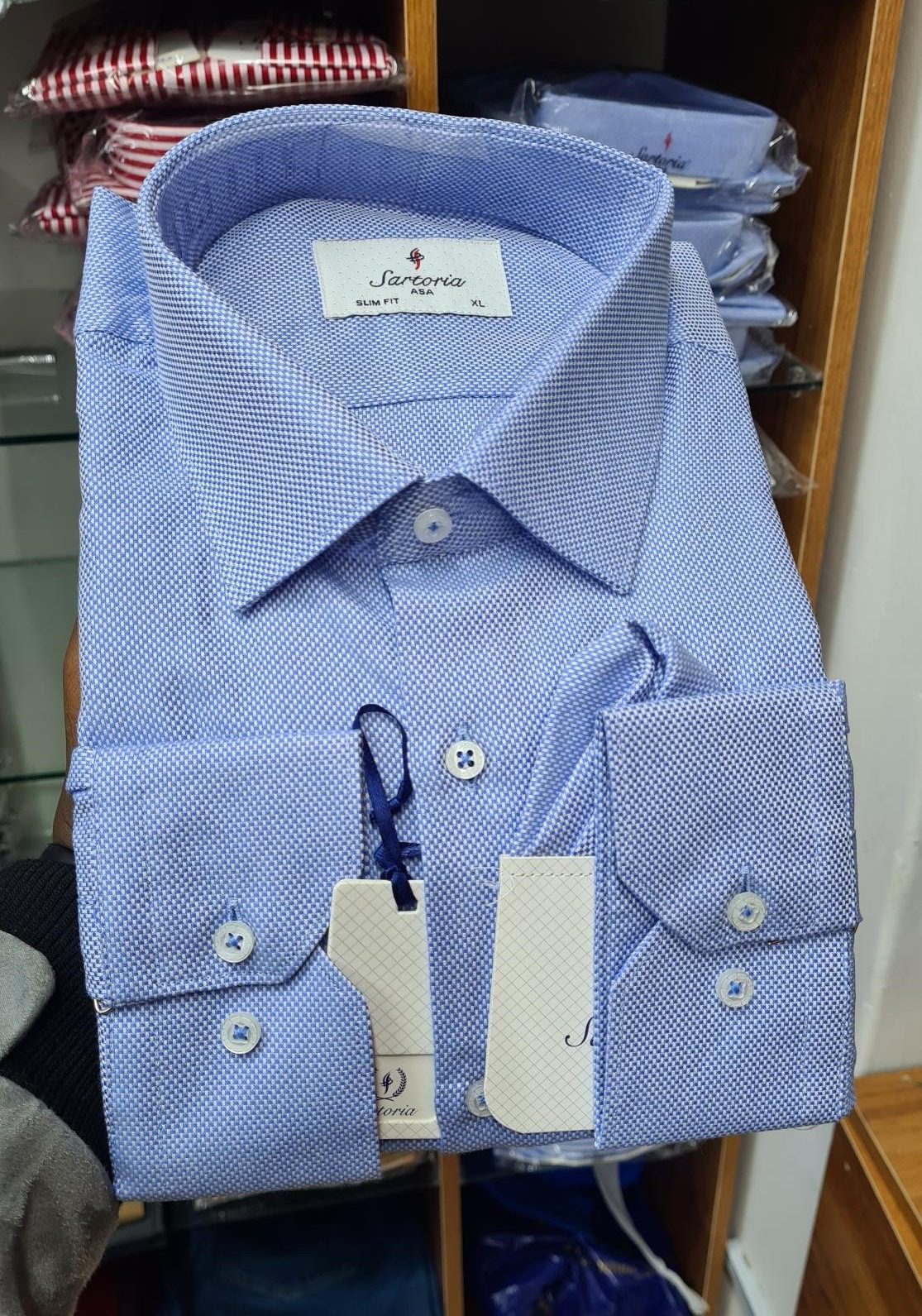 Infynite Oxford Texture Slim Fit Dress Shirt