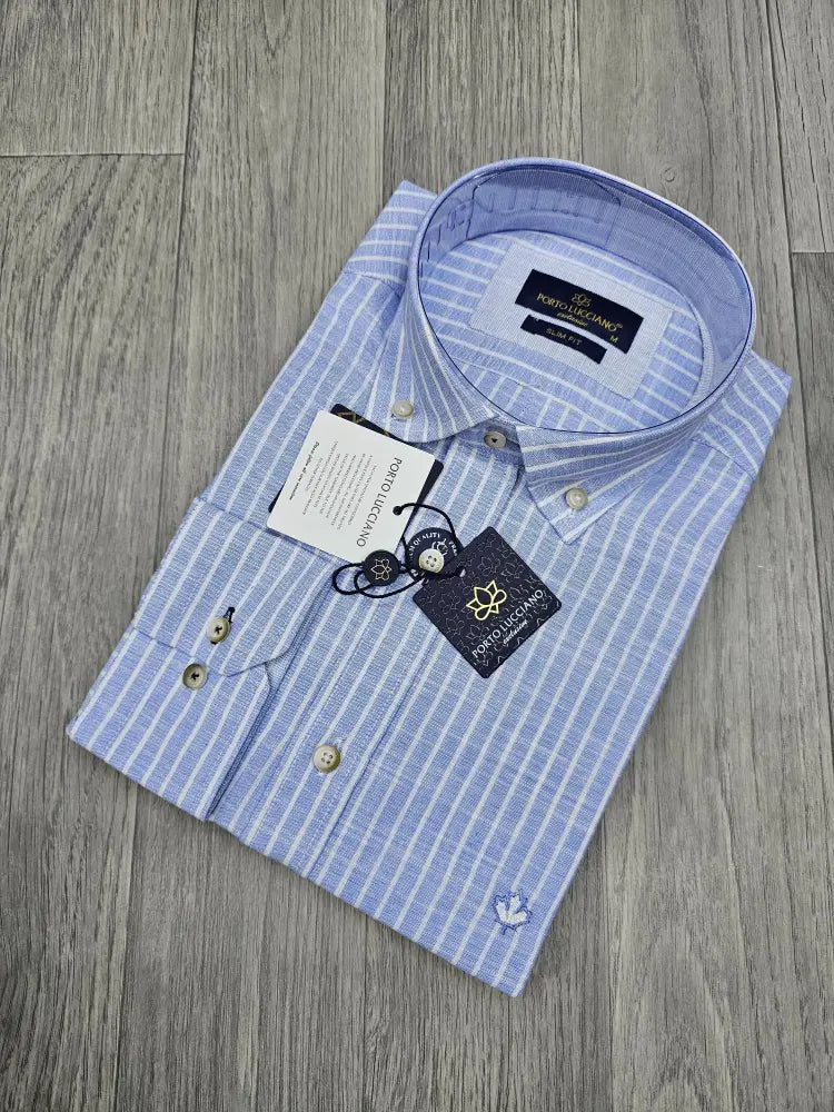 Infynite Porto Lucciano Linen Striped Shirt