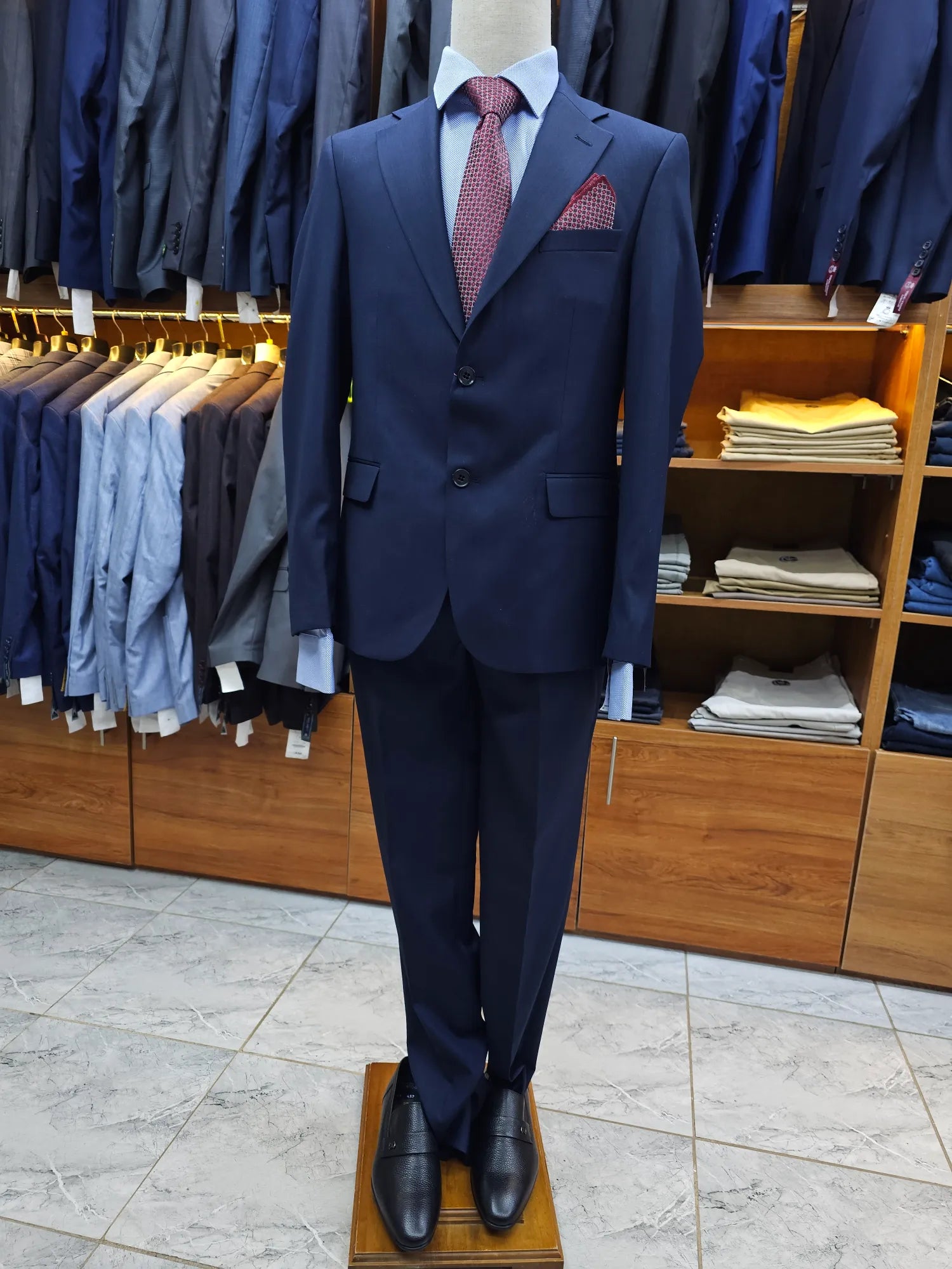Infynite Classic Navy Blue Two-Piece Suit