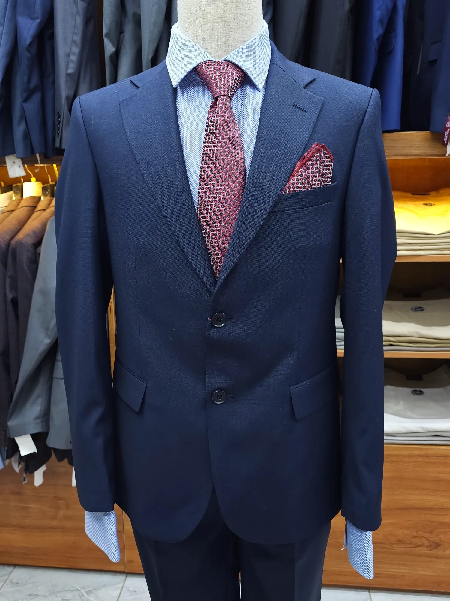 Infynite Classic Navy Blue Two-Piece Suit