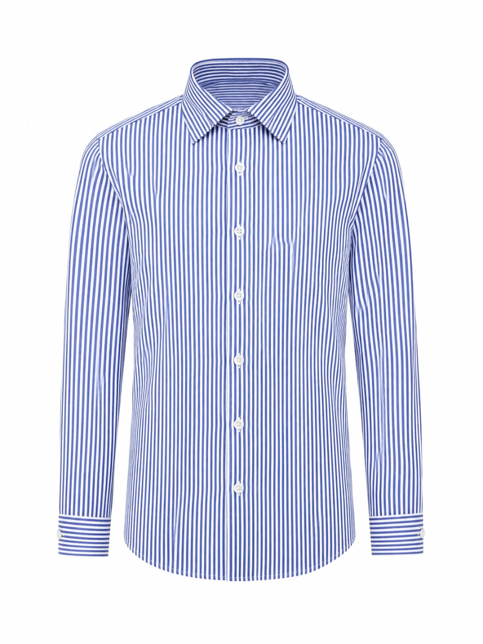 Infynite Bengal Stripe Slim Fit Dress Shirt – Blue & White