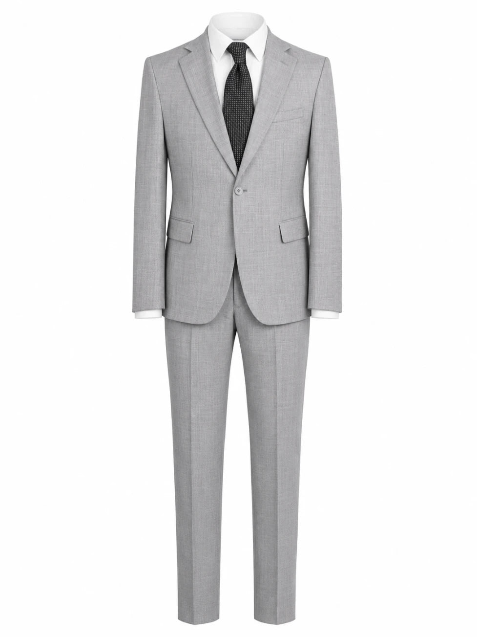 Light Grey Two-Piece Men’s Suit