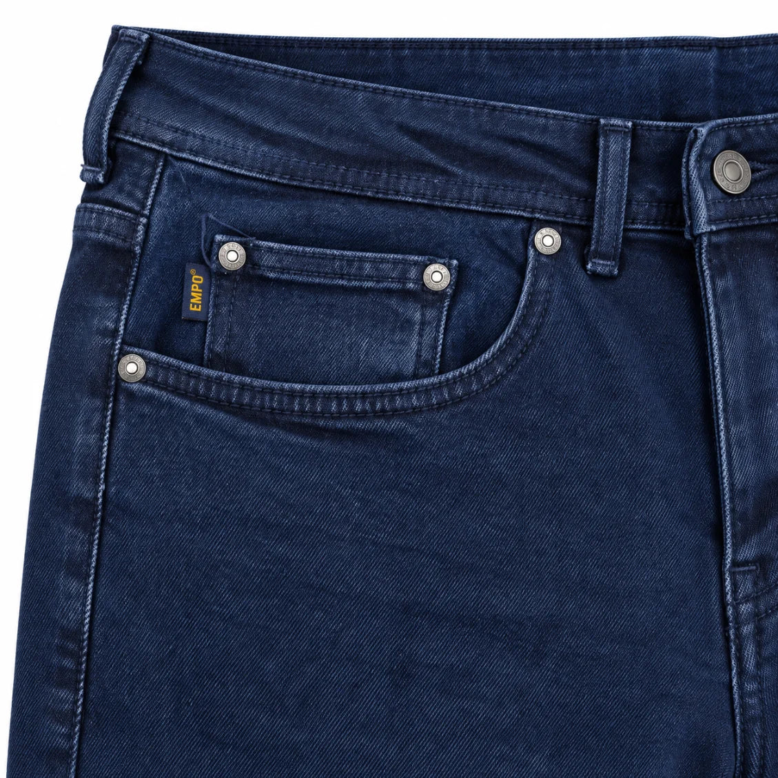 Infynite Men’s Dark Indigo Slim-Straight Jeans – premium men's menswear > pants > jeans – view 5