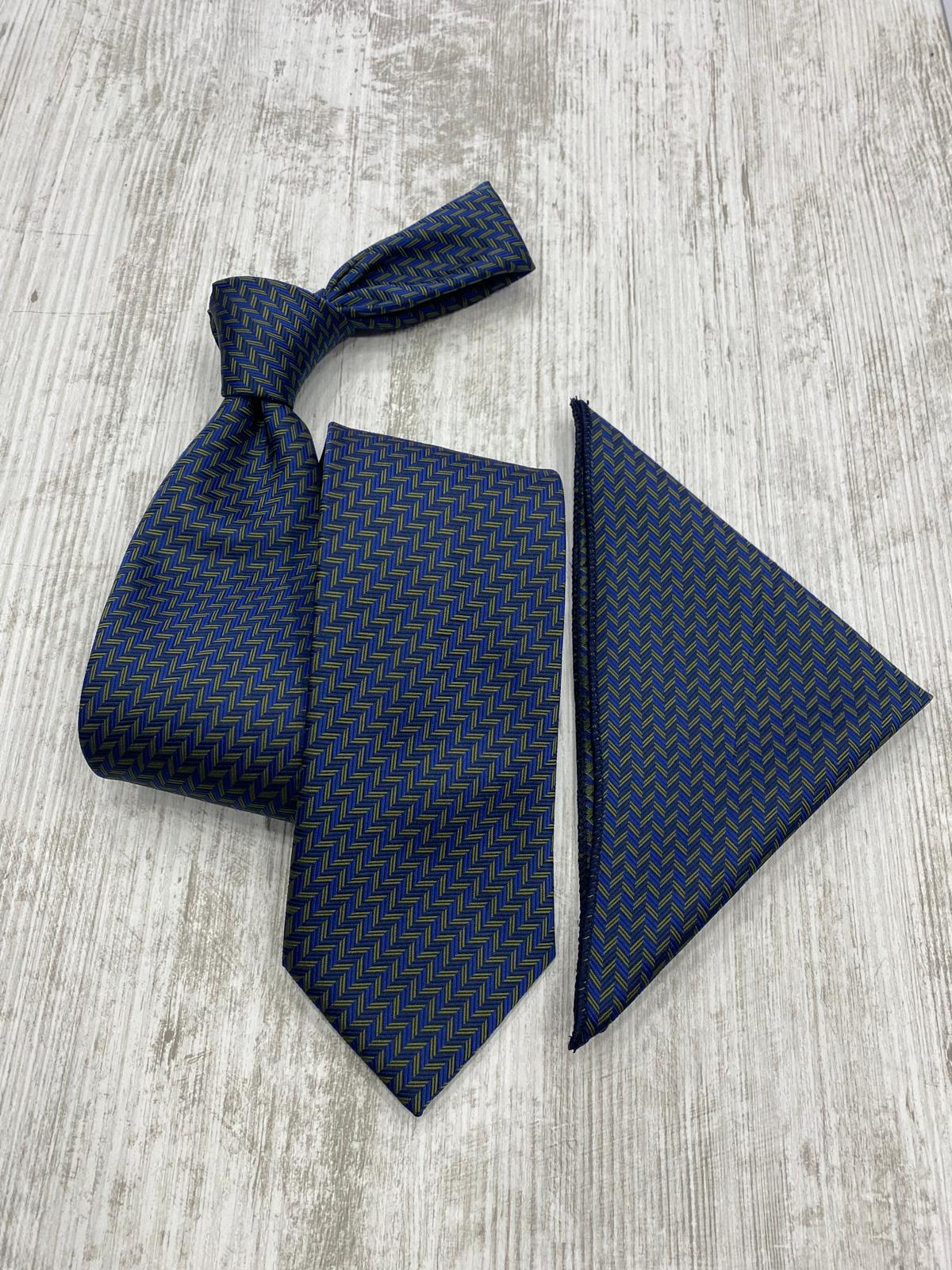 Infynite Luxe Chevron Tie Set – Midnight Blue & Gold | Maroon & Crimson Red - Infynite