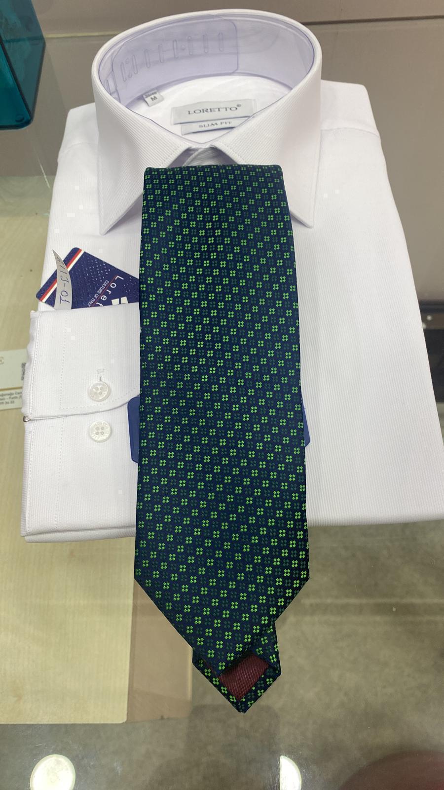 Infynite Executive Geo-Floral Tie – Emerald Green with Lime Accents
