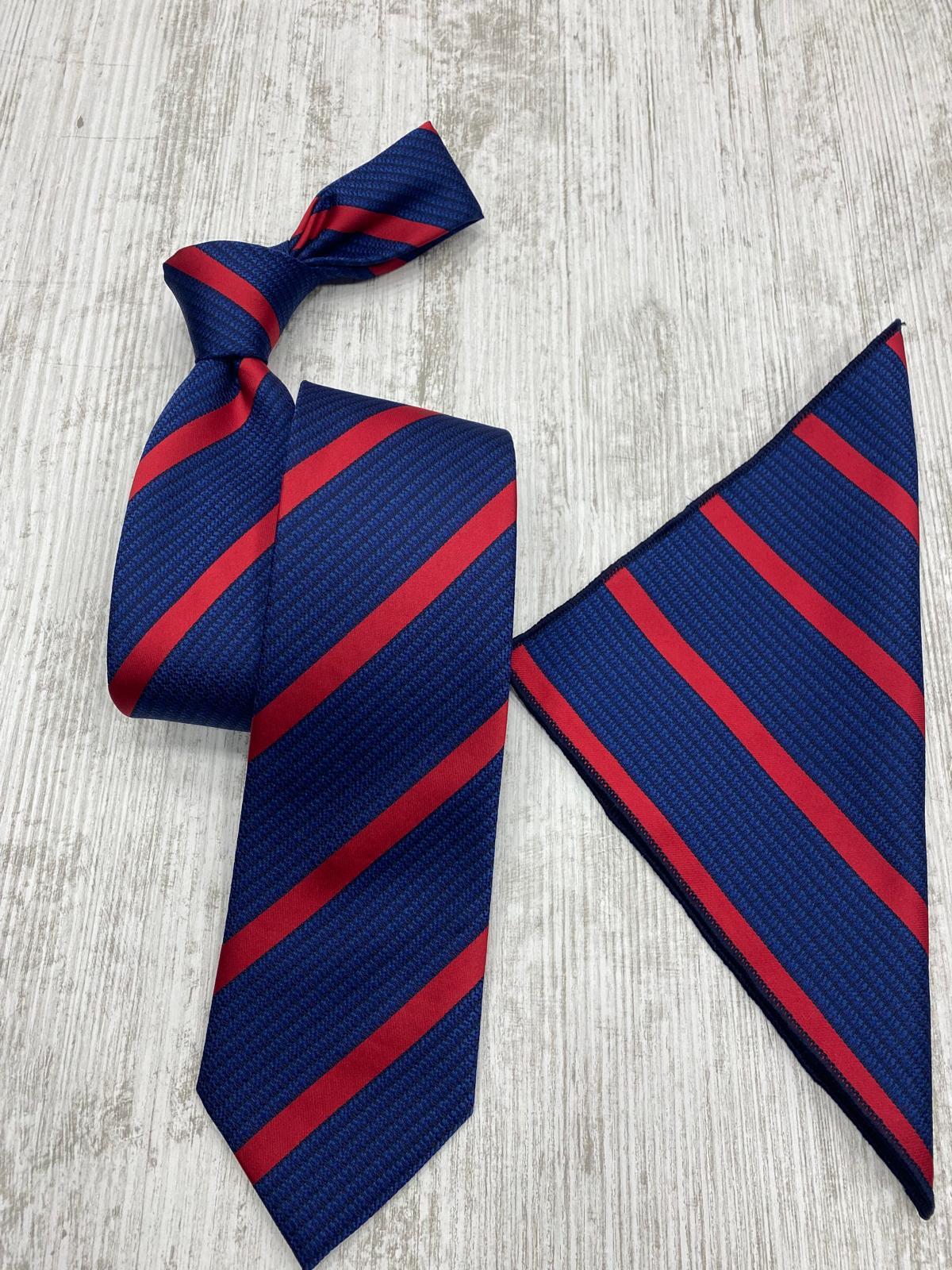 Infynite Classic Striped Tie Set – Red, Silver & Teal Variants
