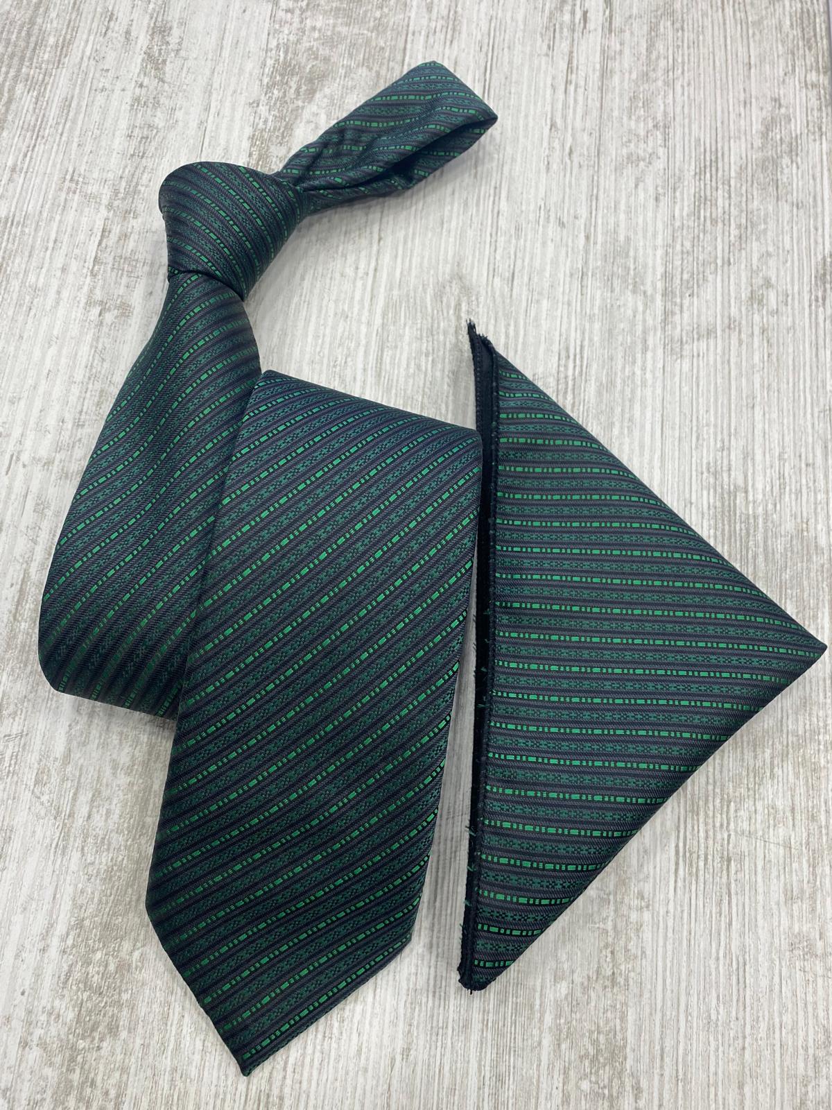 Infynite Heritage Micro-Stripe Tie Set – Navy, Green, Gold & Blue Variants