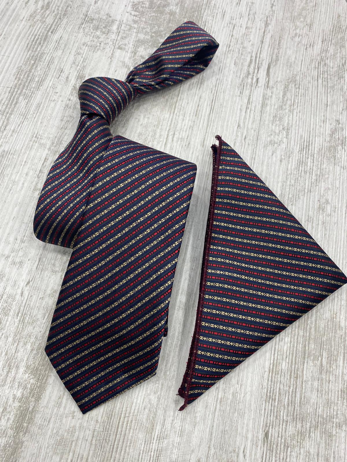 Infynite Heritage Micro-Stripe Tie Set – Navy, Green, Gold & Blue Variants