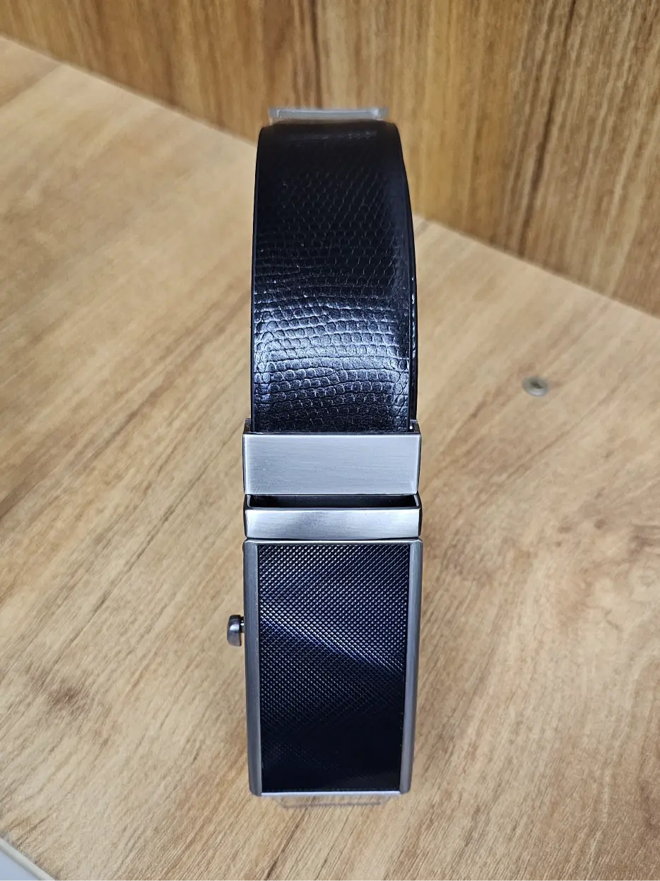 Infynite Signature Automatic Buckle Leather Belt – Midnight Black - Infynite