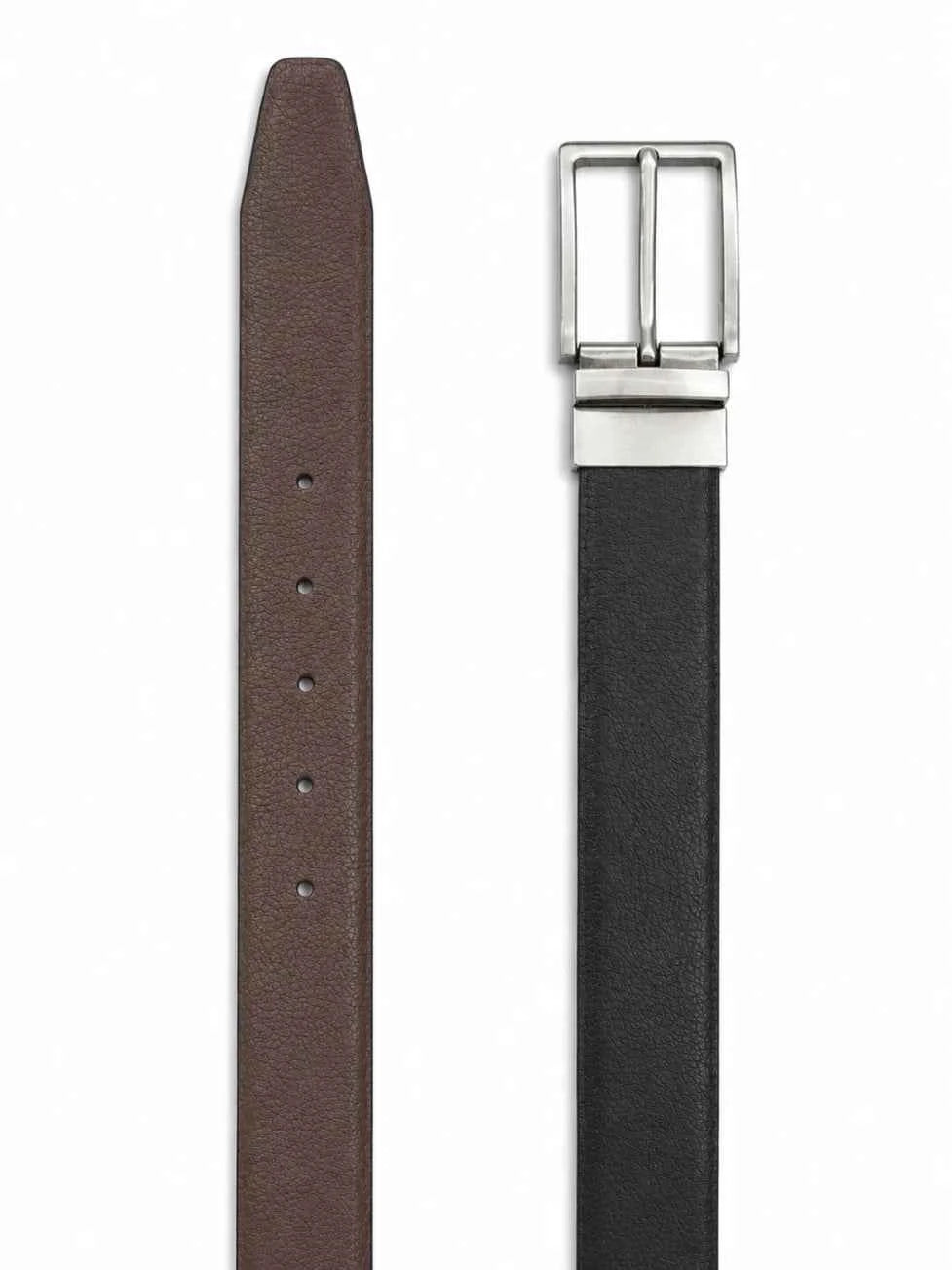 Classic Reversible Leather Belt – Black & Brown