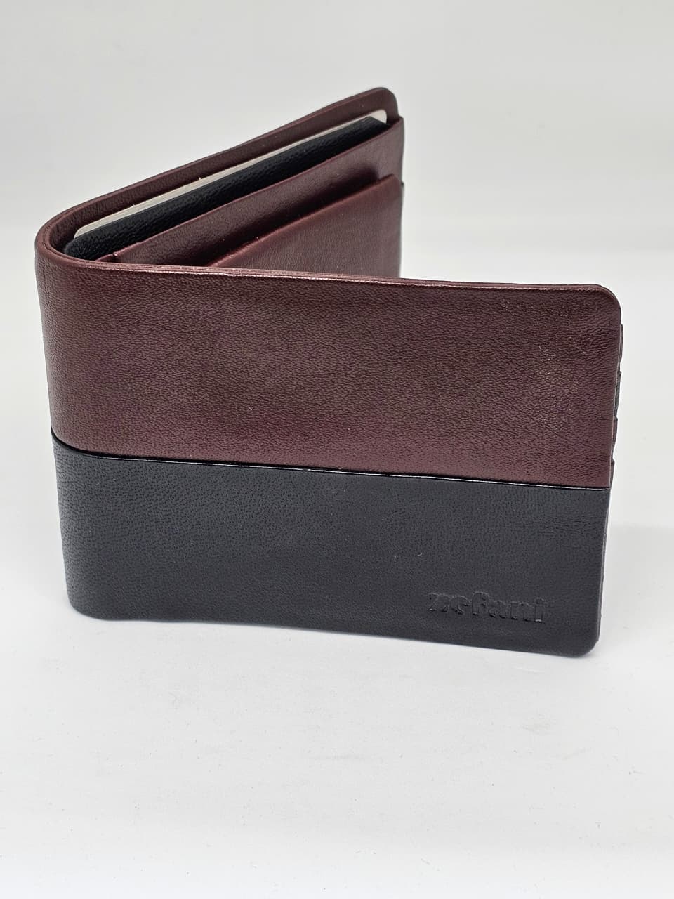 Infynite Two-Tone Leather Wallet – Brown & Black