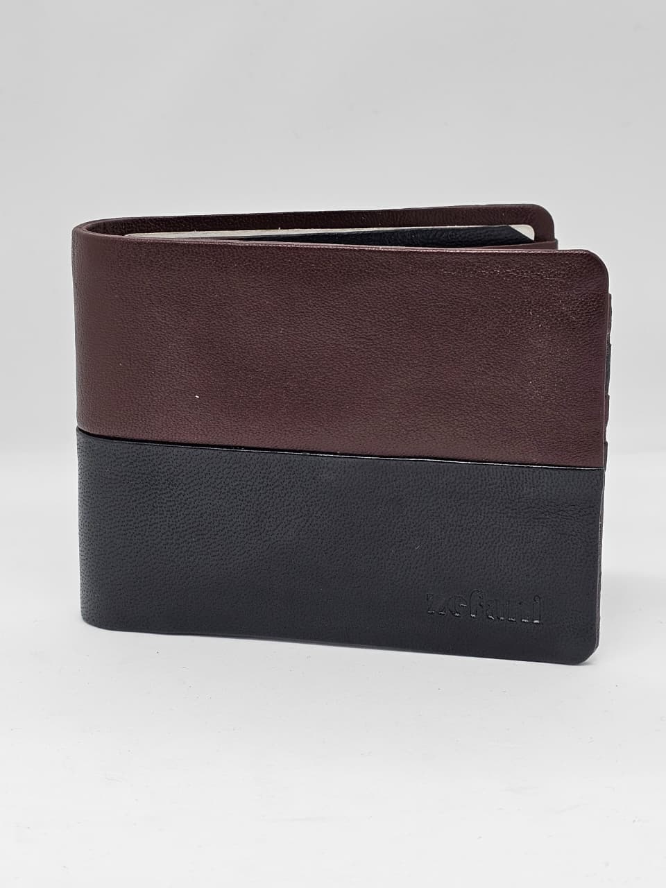 Infynite Two-Tone Leather Wallet – Brown & Black