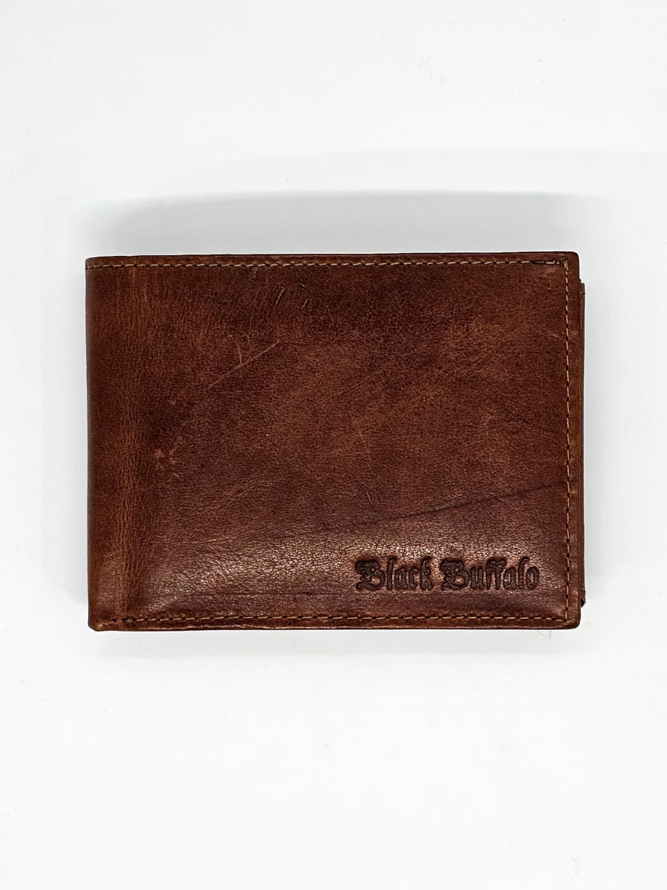 Infynite Rustic Brown Leather Wallet – Black Buffalo Edition