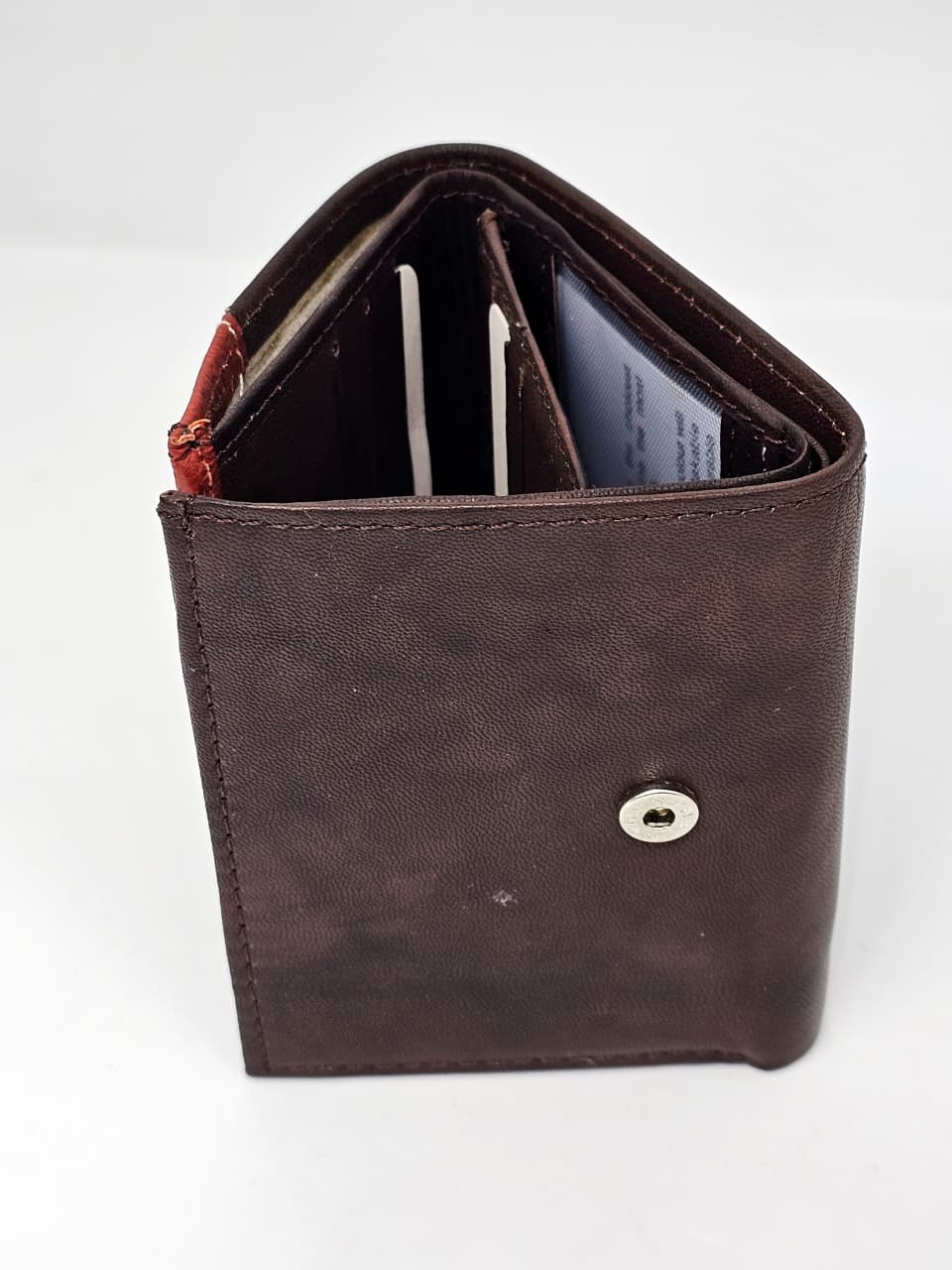 Infynite Two-Tone Brown & Maroon Leather Wallet – Woops Edition