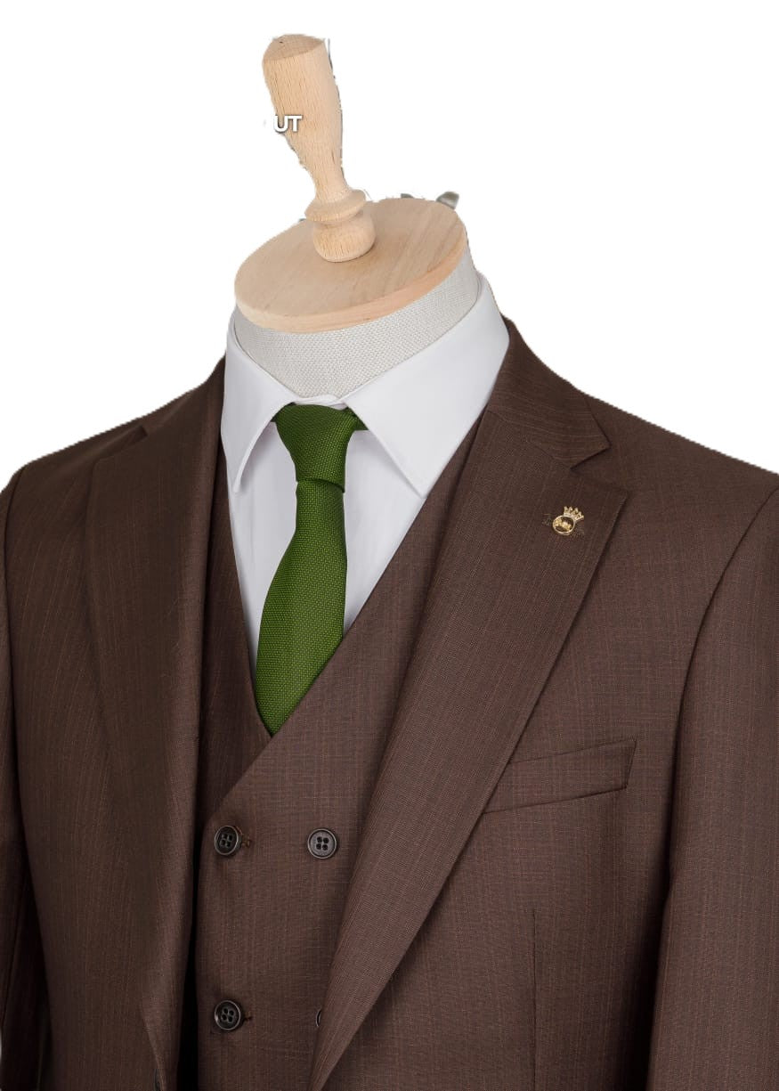 Infynite Sovereign 3-Piece Suit – Coffee Brown - Infynite