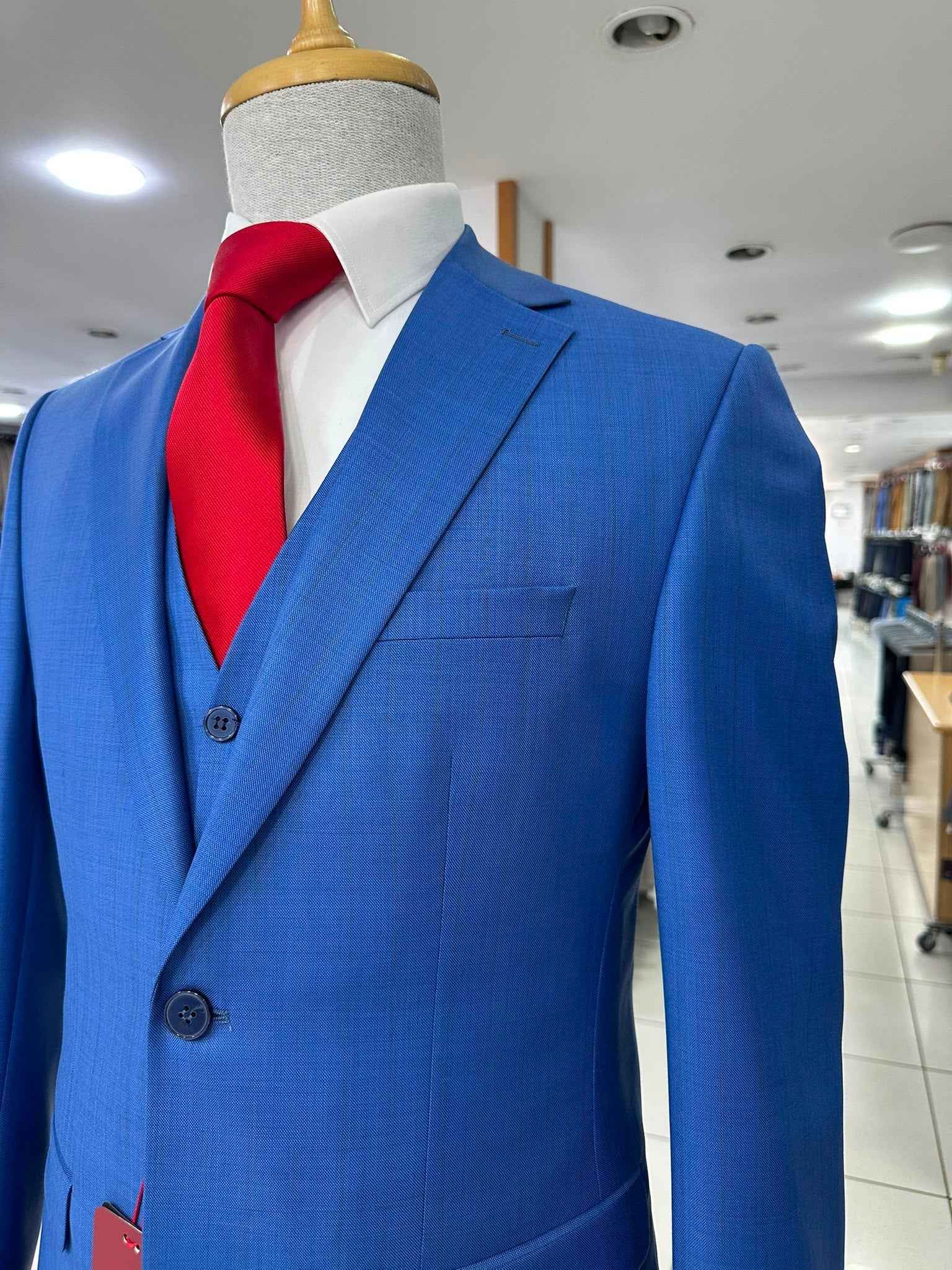 Teddy Berry London Royal Blue 3-Piece Suit (On Order)