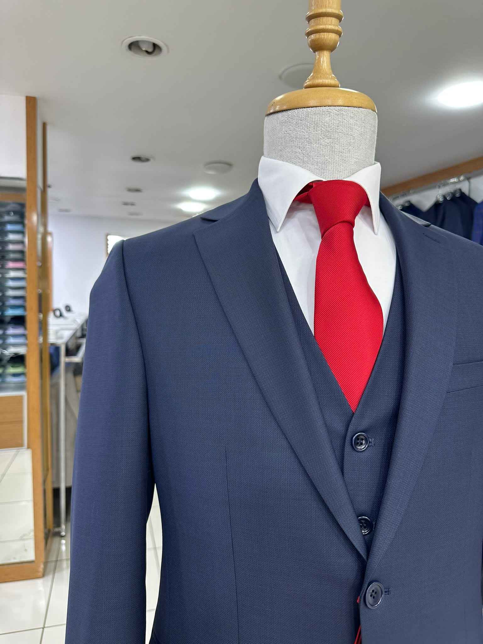 Teddy Berry London Navy Blue 3-Piece Suit (On Order)