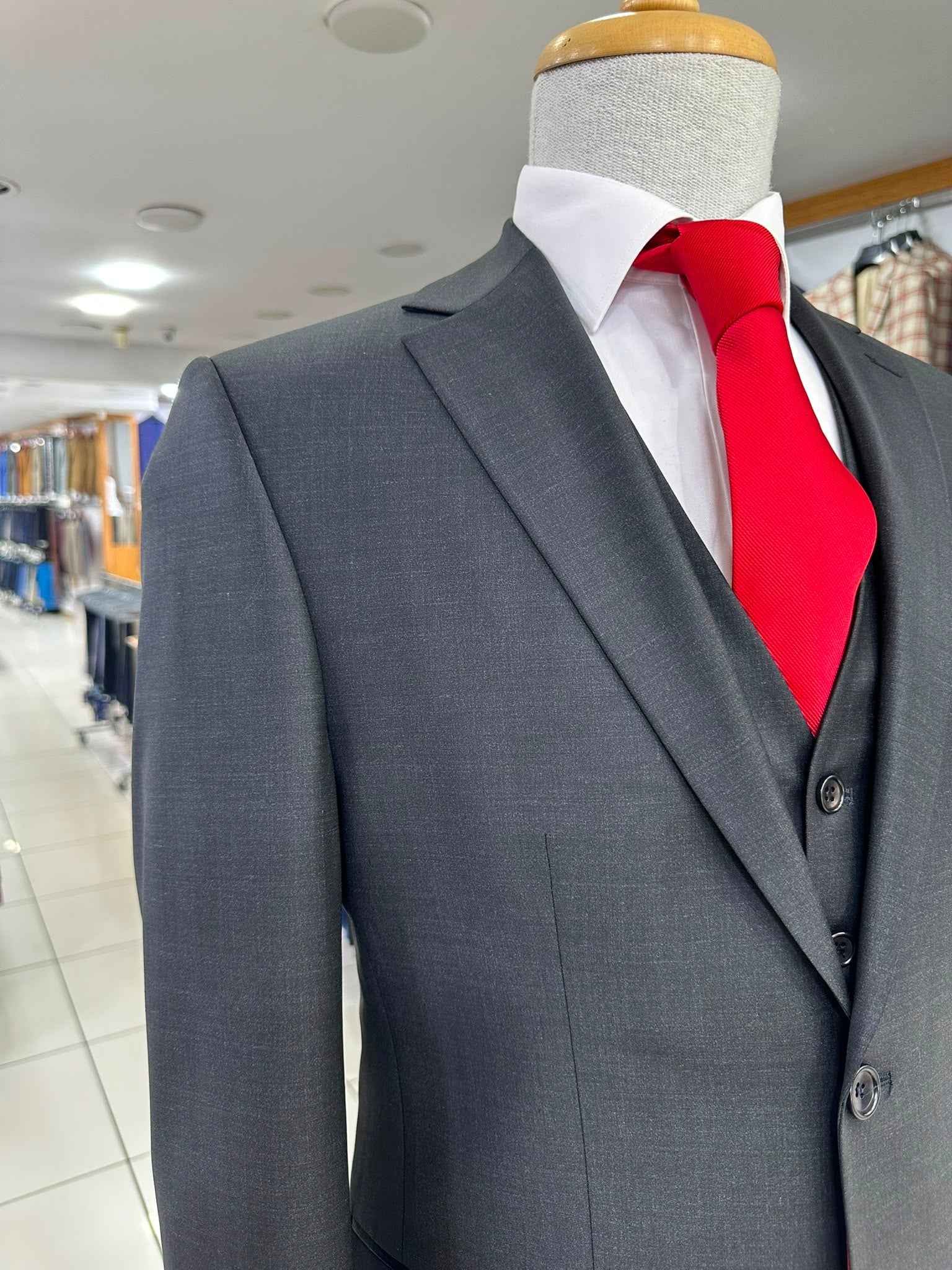 Teddy Berry London Charcoal Grey 3-Piece Suit (On Order)