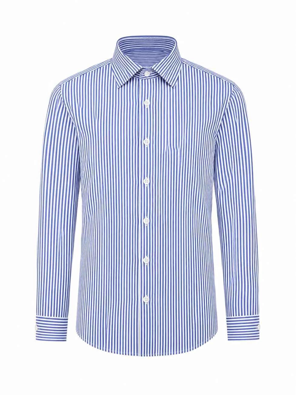 Infynite Bengal Stripe Slim Fit Dress Shirt – Blue & White