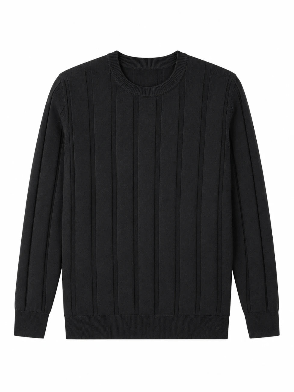 Black sweater on a white background