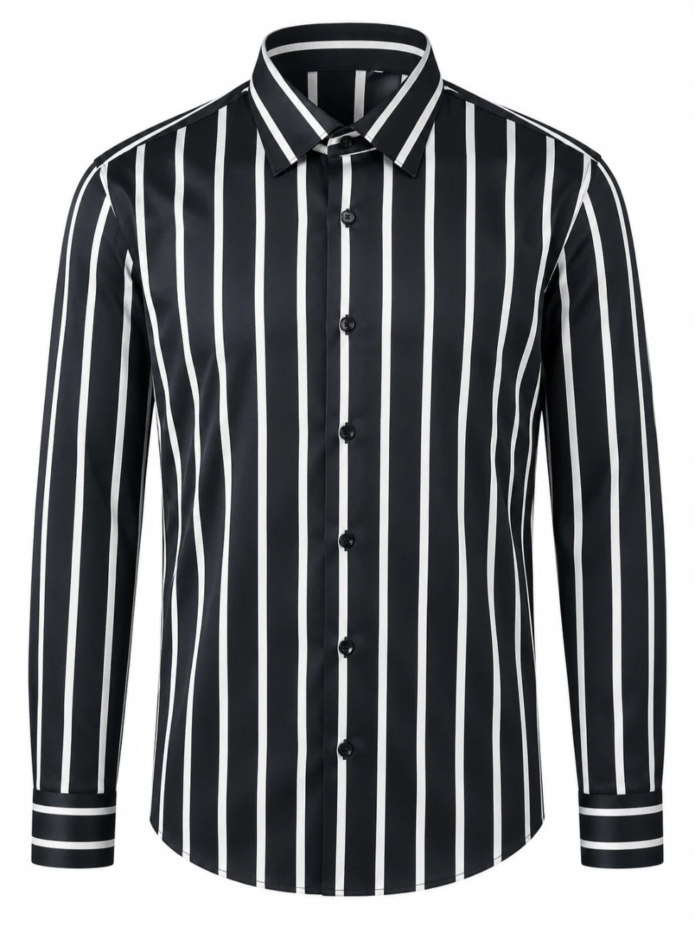 Infynite Cordone Navy Blue and Red Striped Shirt – premium men's menswear > shirts – view 4