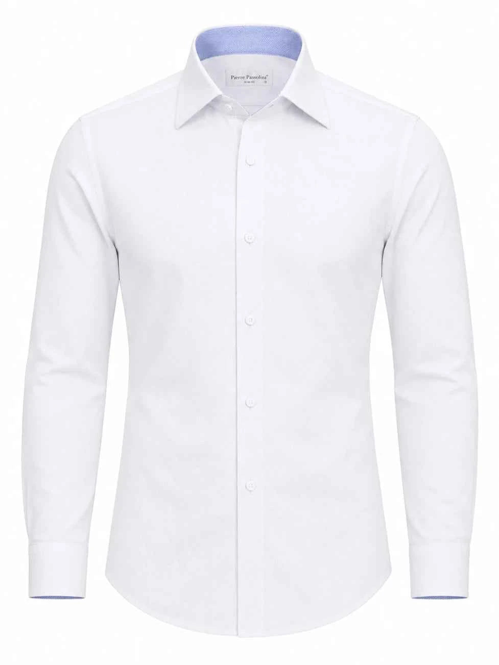 Infynite White Contrast Collar & Cuff Slim Fit Dress Shirt