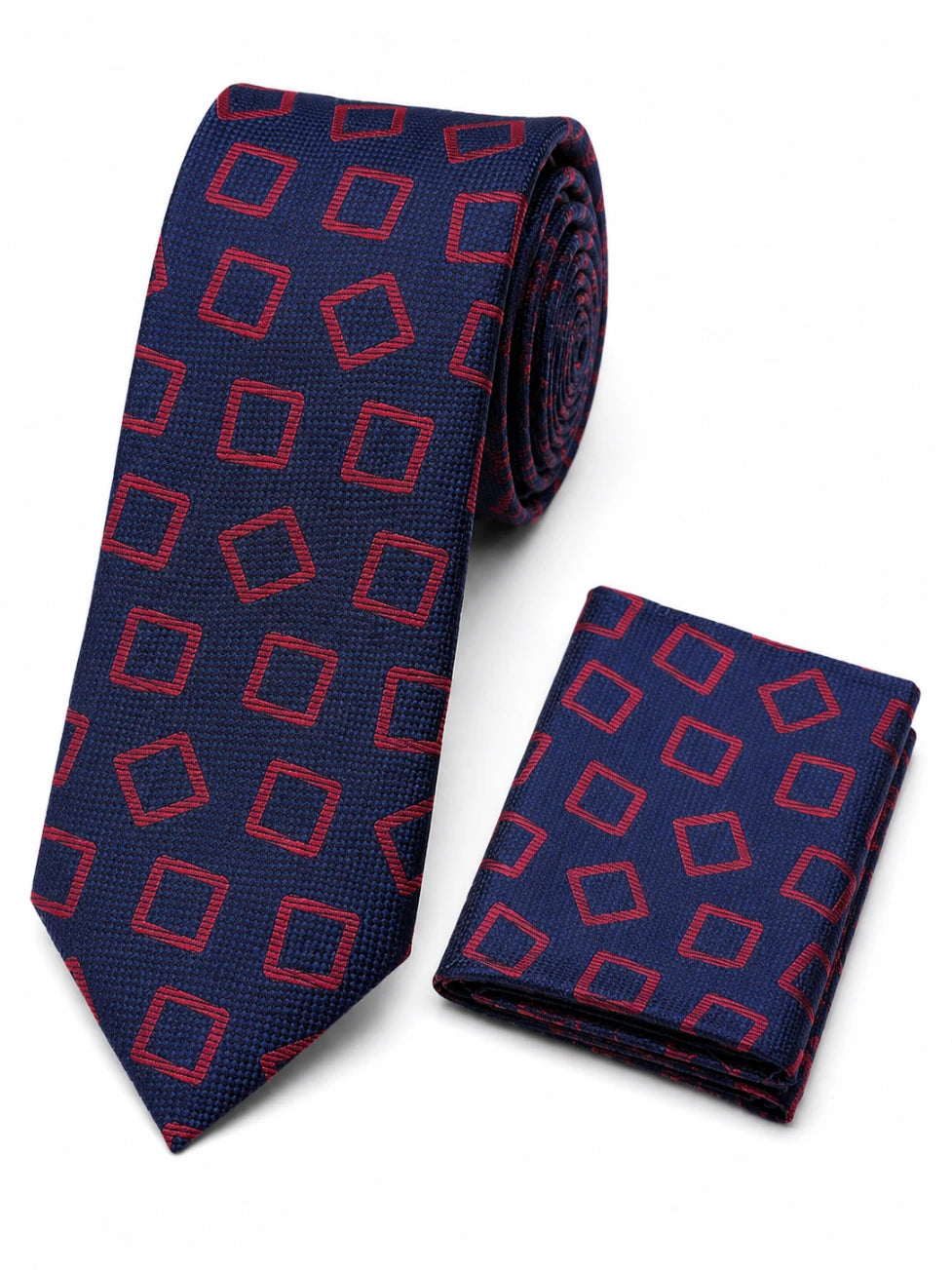 Infynite Modern Square Tie Set – Navy, Green, Black & Blue Variants – premium men's menswear > accessories > ties