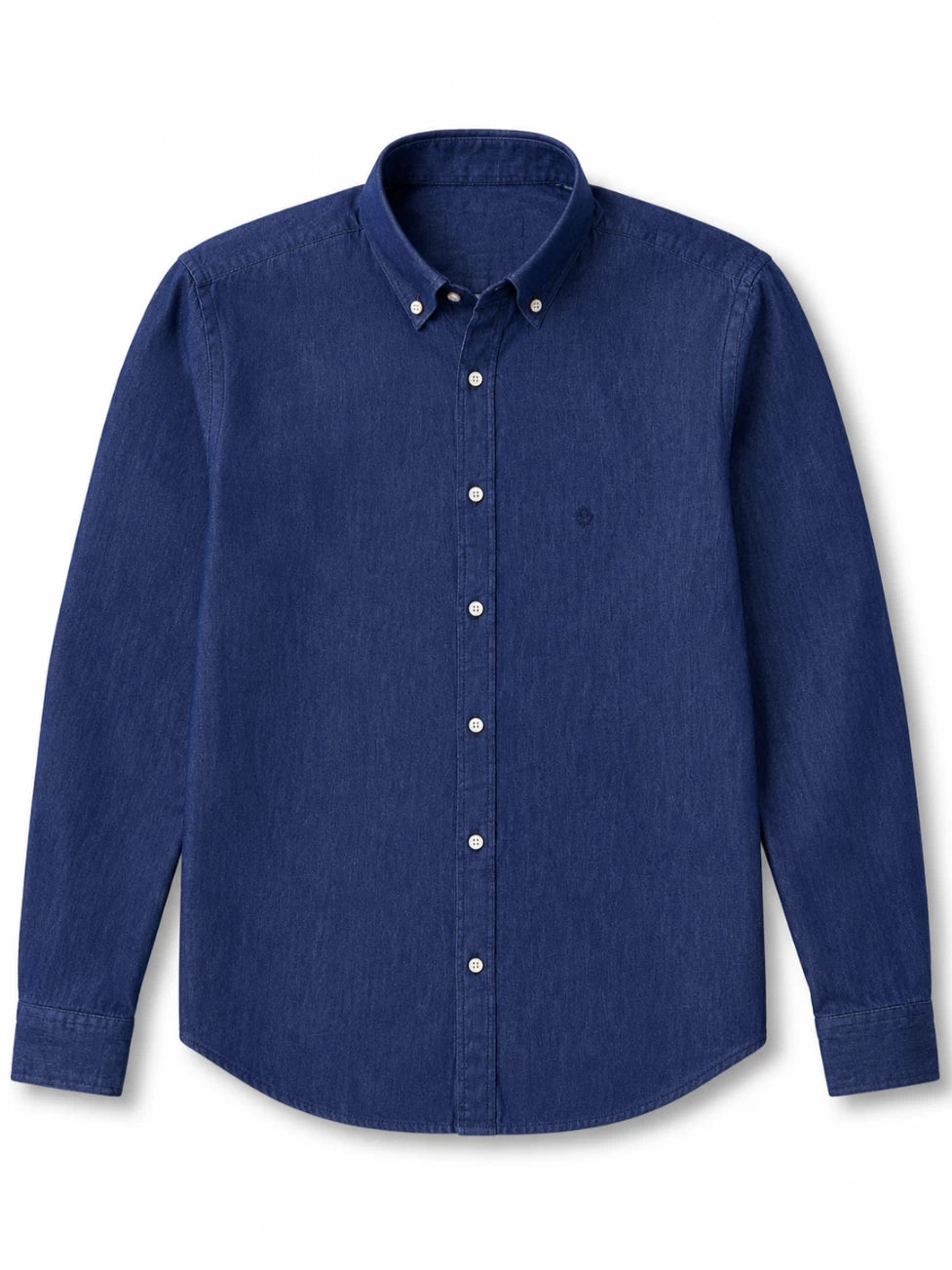Infynite Porto Lucciano Exclusive: Indigo Chambray-Denim Slim Fit Shirt – premium men's menswear > shirts