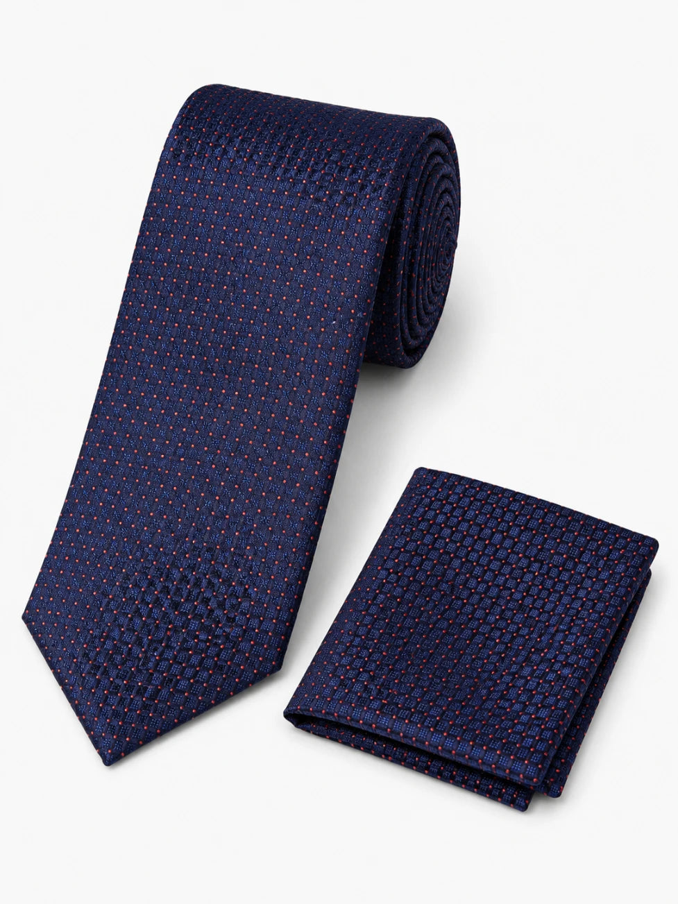 Infynite Santare Deep Purple Textured Tie & Pocket Square Set – premium men's menswear > accessories > ties