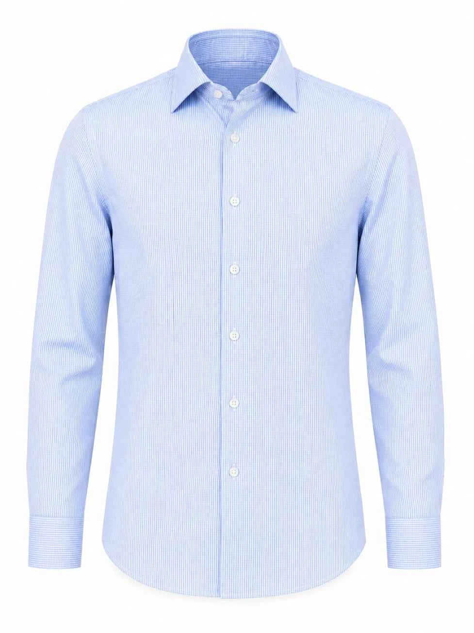 Infynite Sky Blue Fine Stripe Slim Fit Dress Shirt