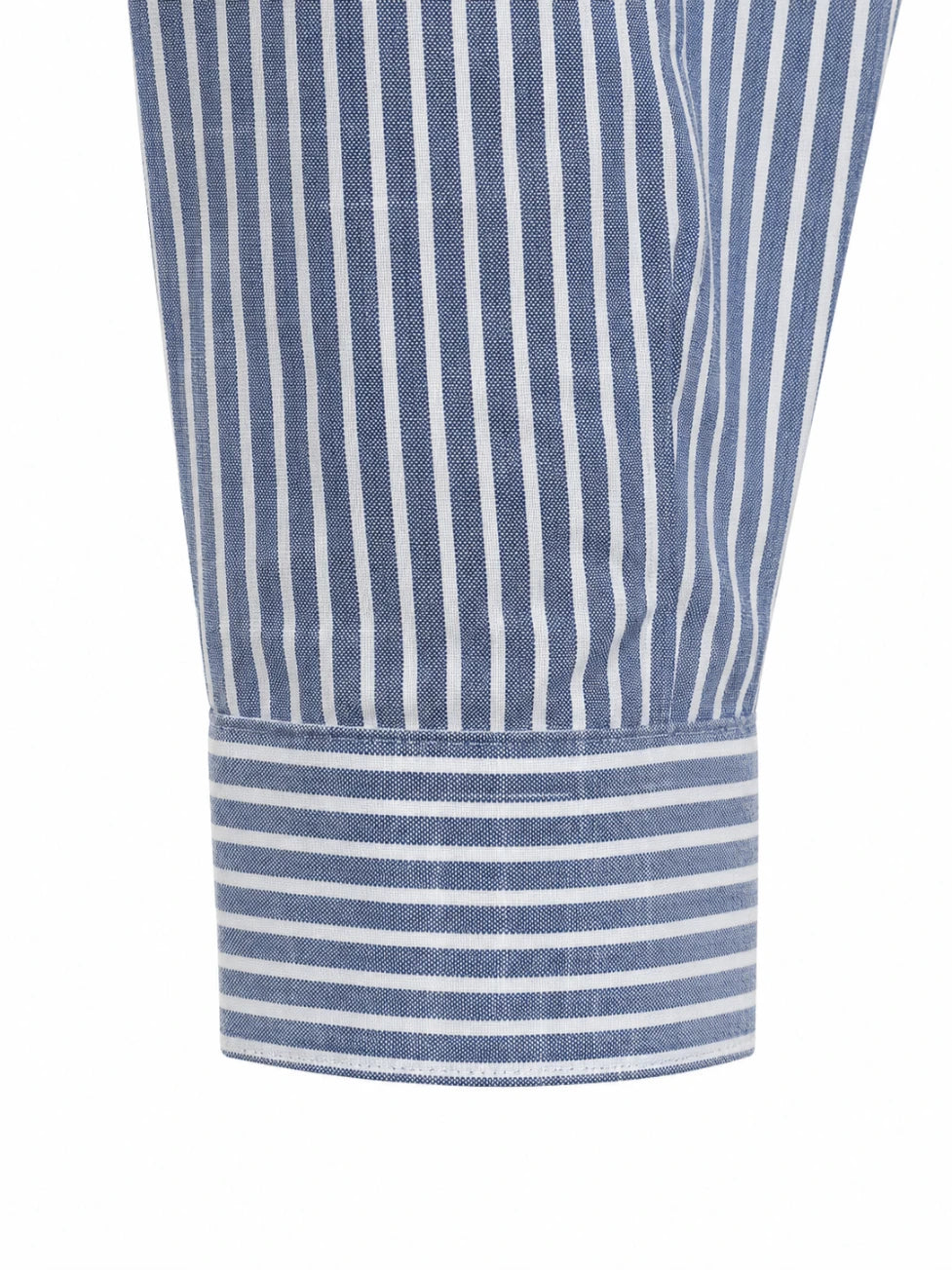 Infynite Slim Fit Navy Blue Striped Linen Shirt – premium men's menswear > shirts – view 4