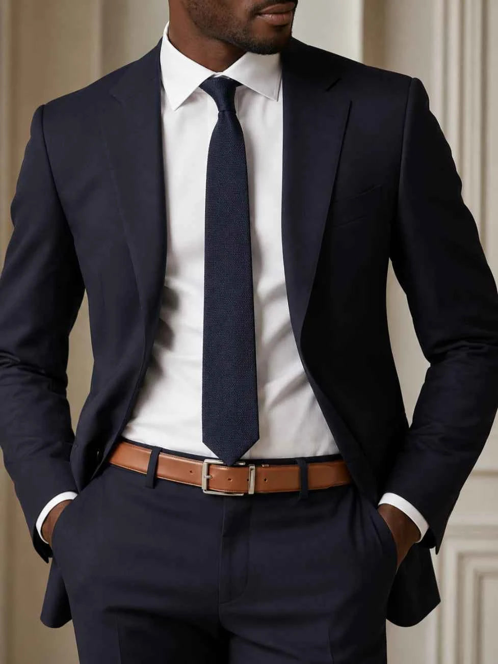 Smooth Reversible Leather Belt – Tan & Black