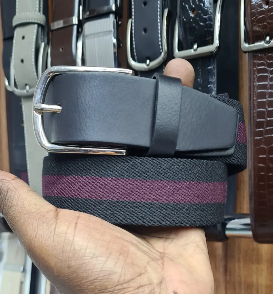 Infynite Black & Maroon Stripe Canvas