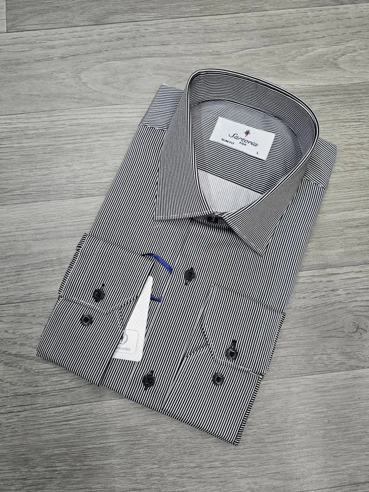 Infynite Fine Striped Slim Fit Dress Shirt