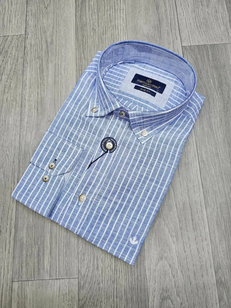 Infynite Porto Lucciano Linen Striped Shirt