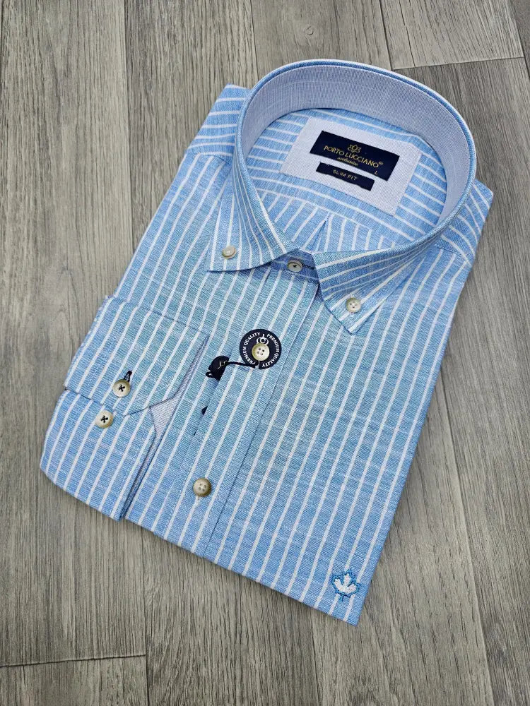 Infynite Porto Lucciano Linen Striped Shirt