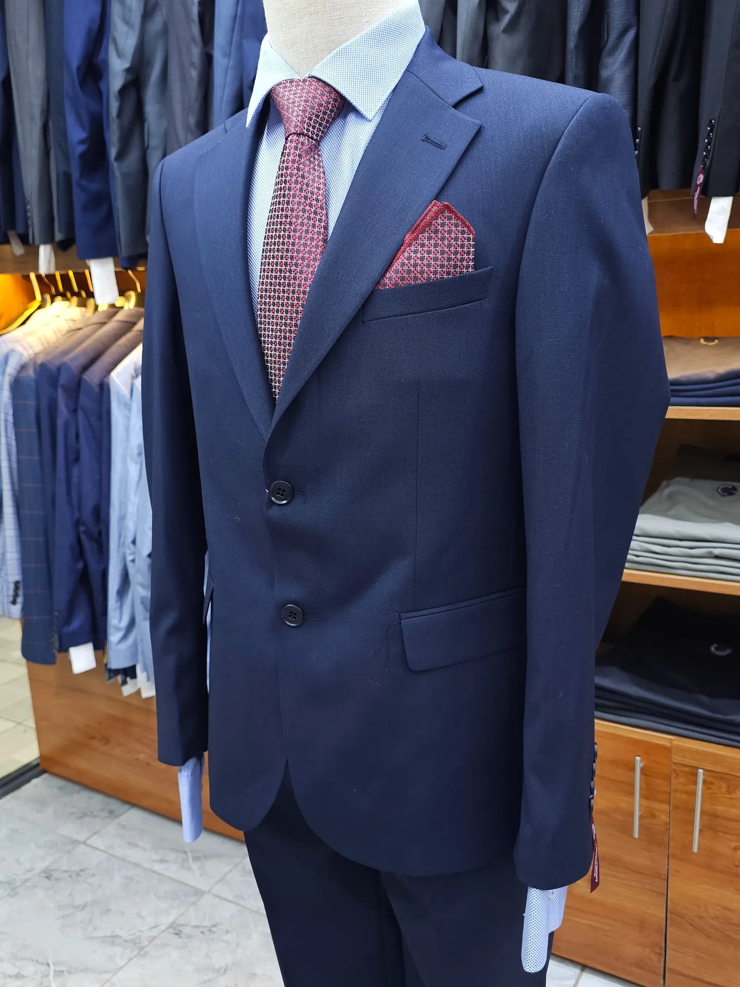 Infynite Classic Navy Blue Two-Piece Suit