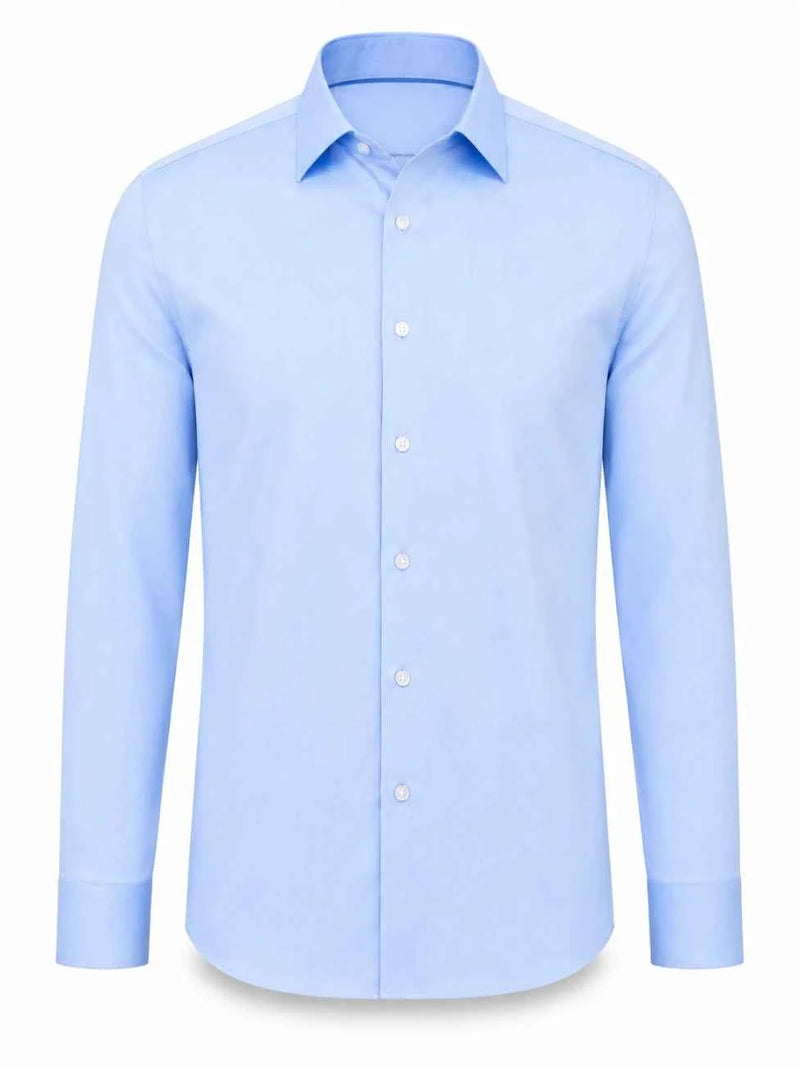 Hang London Light Blue Slim Fit Dress Shirt