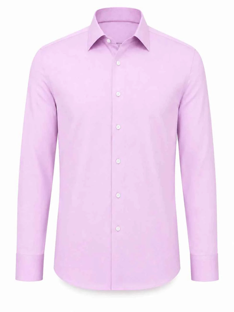 Hang London Light Pink Slim Fit Dress Shirt