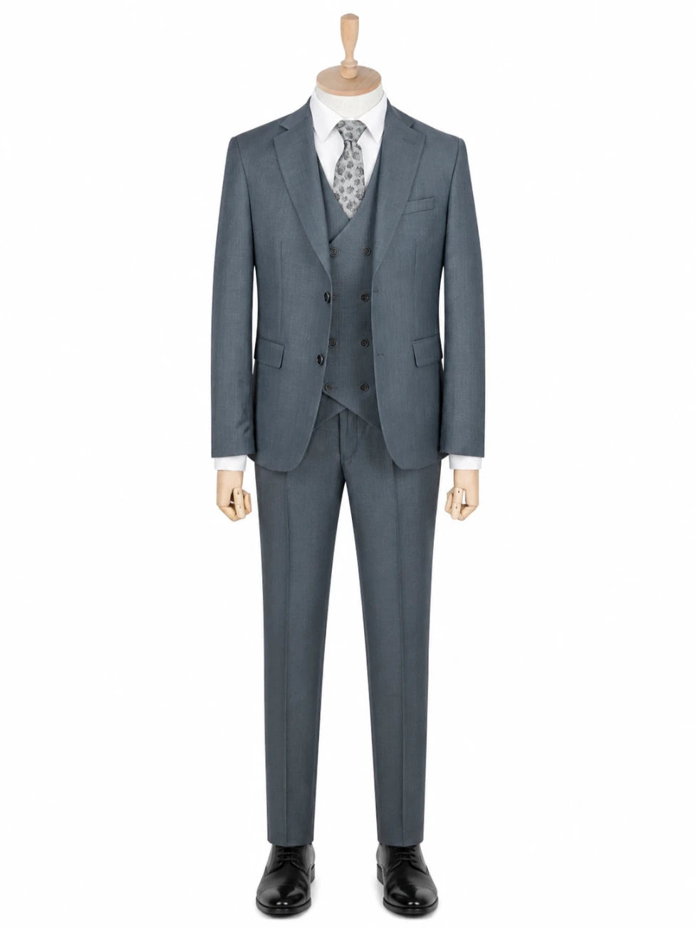 Slate Grey Three-Piece Men’s Suit