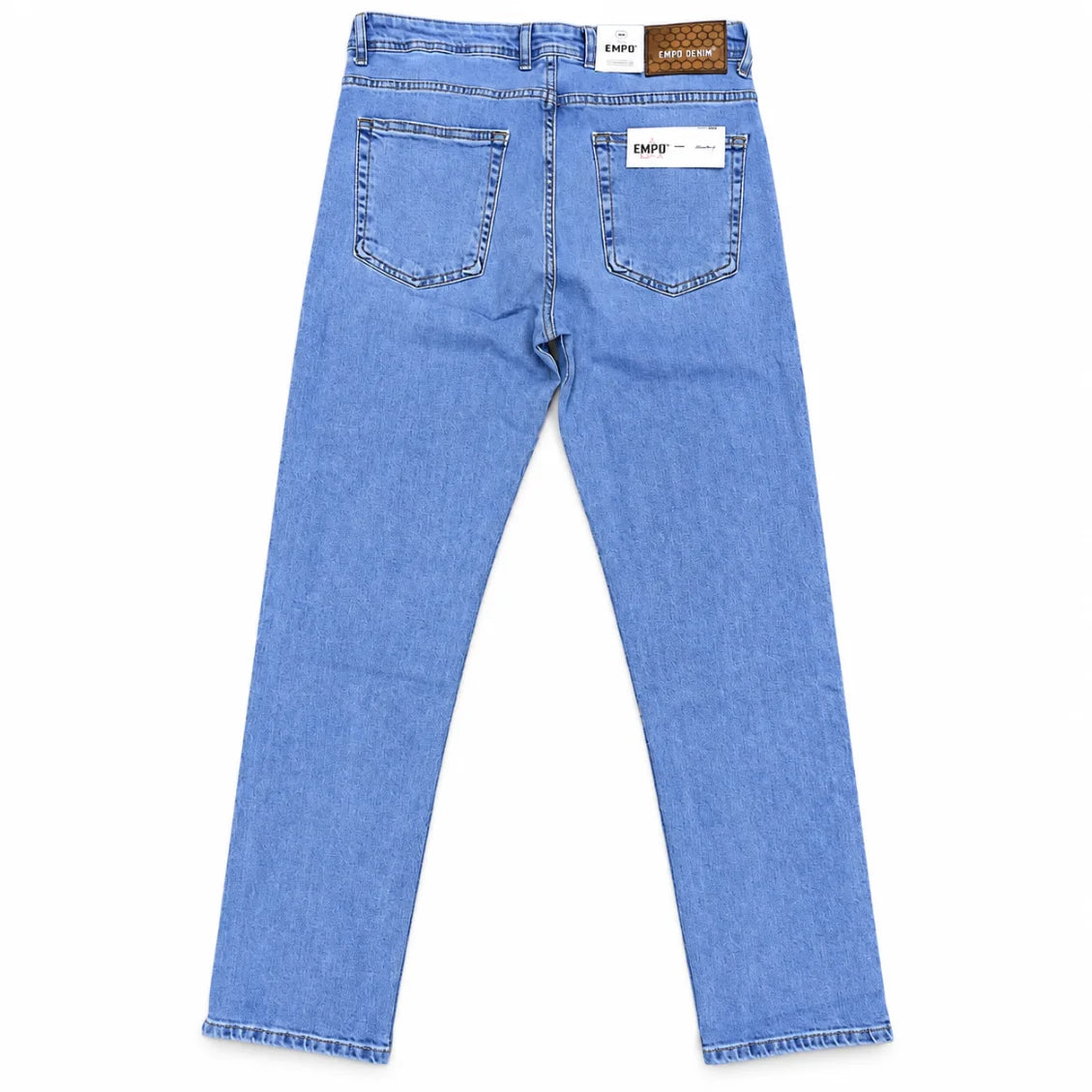 Infynite Men's Light Wash Slim-Straight Jeans – premium men's menswear > pants > jeans – view 3