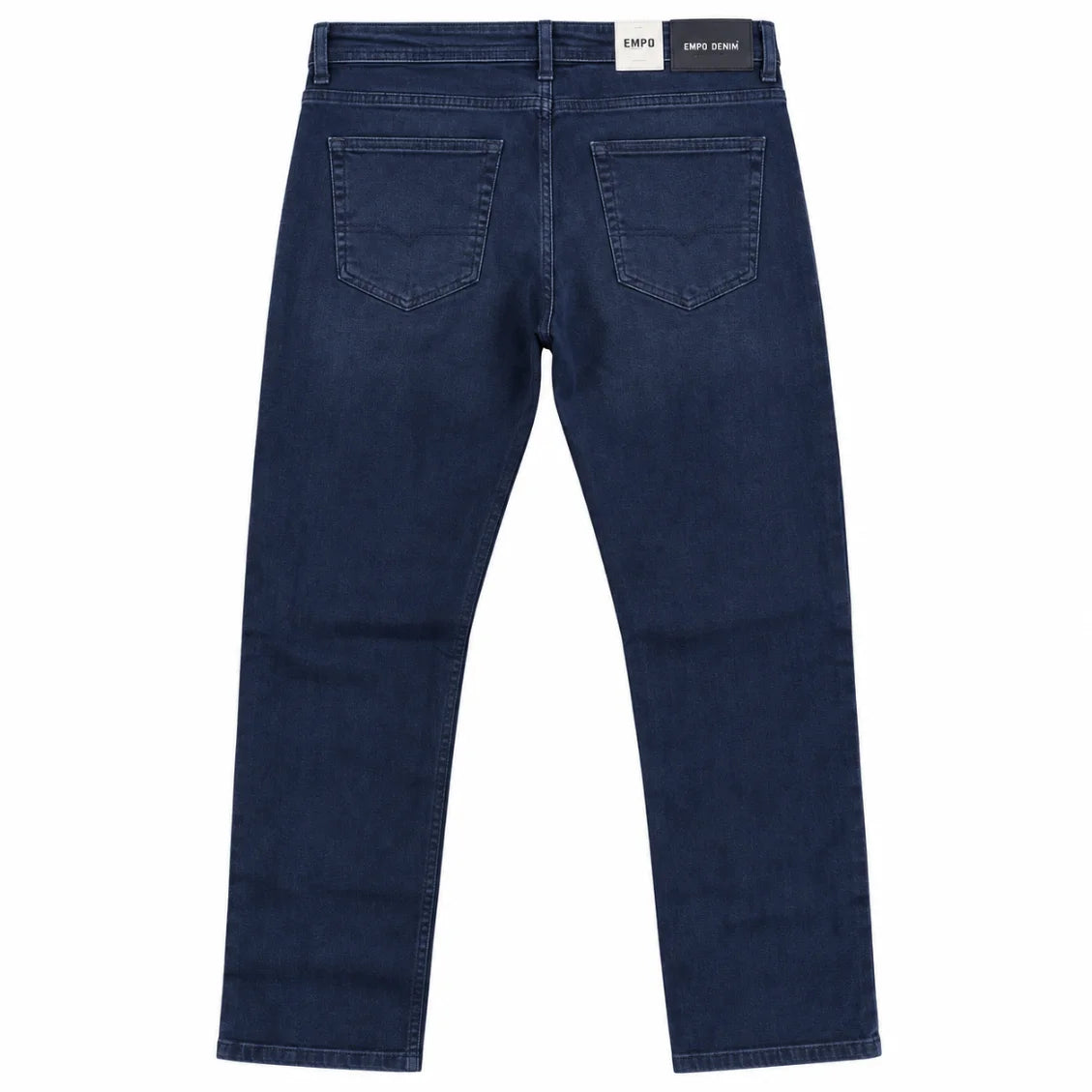 Infynite Men’s Dark Indigo Slim-Straight Jeans – premium men's menswear > pants > jeans – view 3