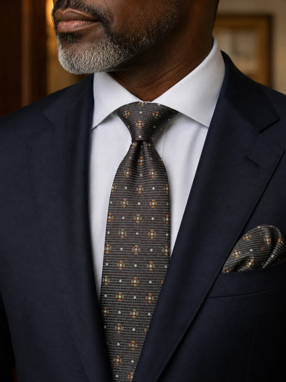 Infynite Bronze Patterned Necktie Set