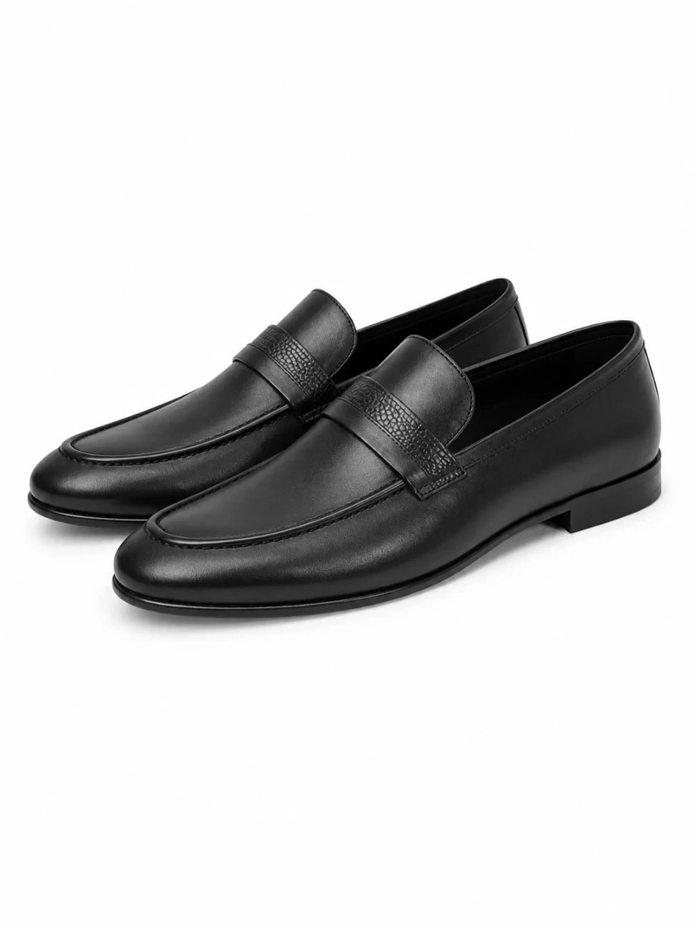 Infynite Regent Black Leather Loafers