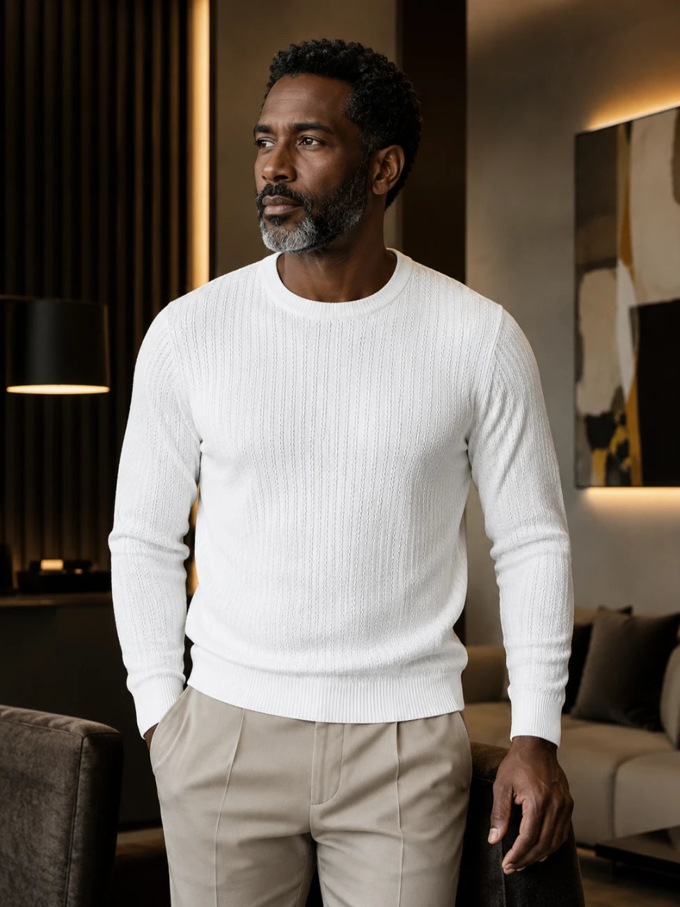 Infynite Premium Cable-Knit Sweater – Ultra-Soft, Lightweight & Timeless