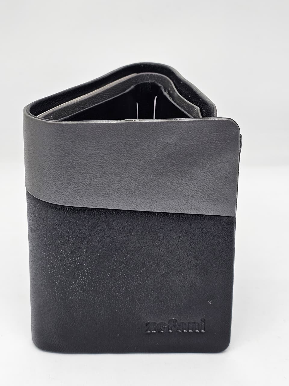 Infynite Black & Grey Leather Wallet