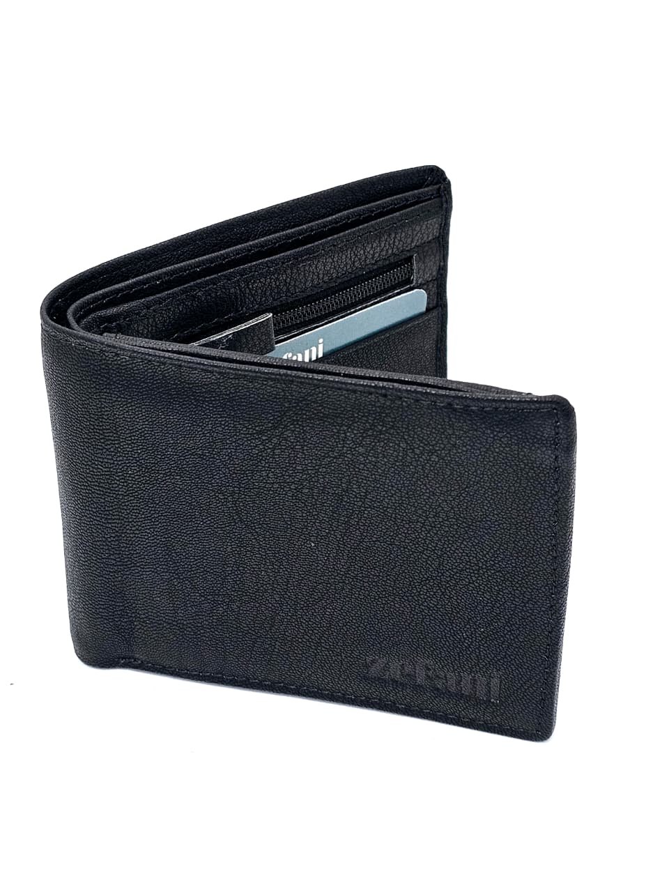 Infynite Jet Black Leather Wallet – Zefani Edition