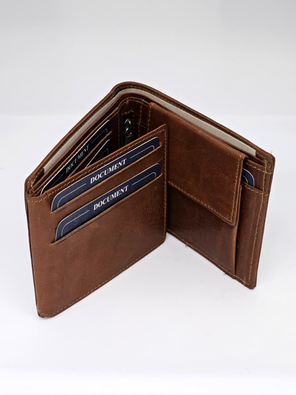 Infynite Rustic Brown Leather Wallet – Black Buffalo Edition